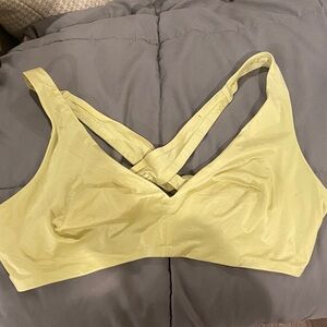 Aerie Light Yellow Cross-Back Bralette